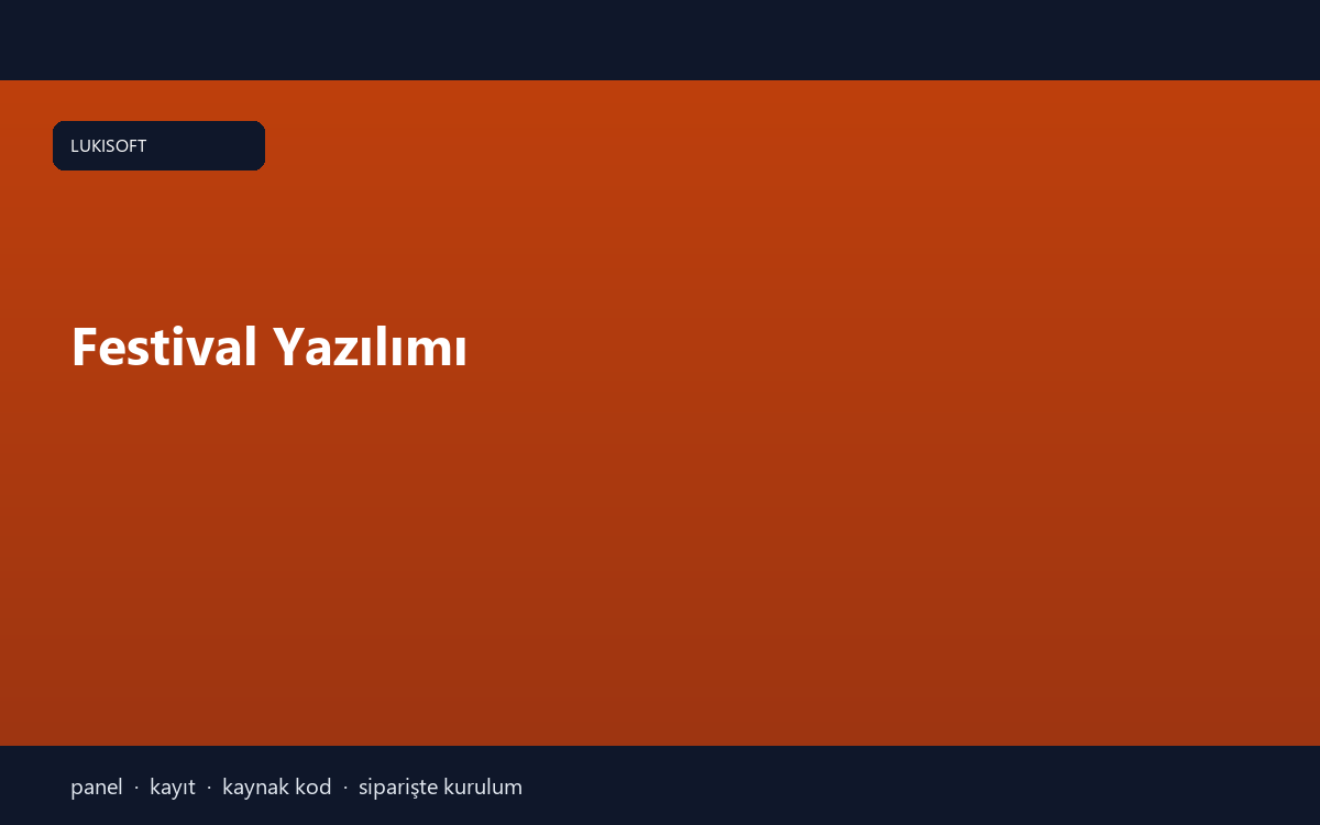 Festival Yazılımı