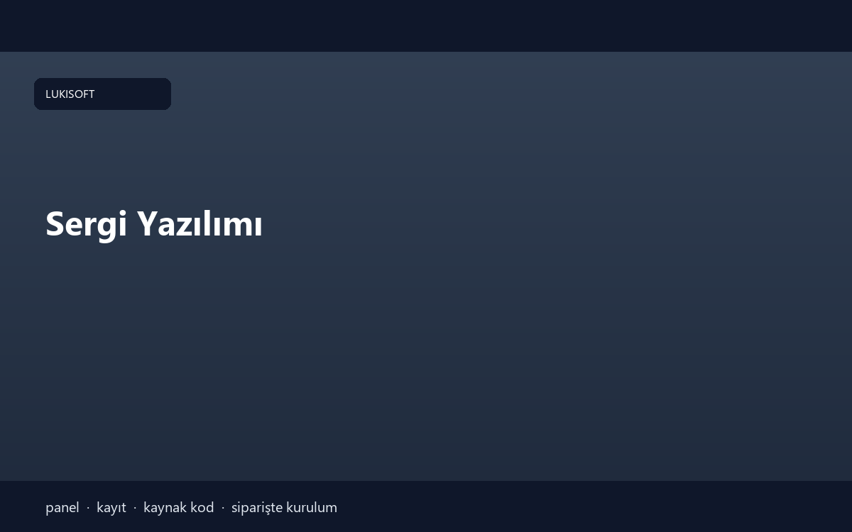 Sergi Yazılımı