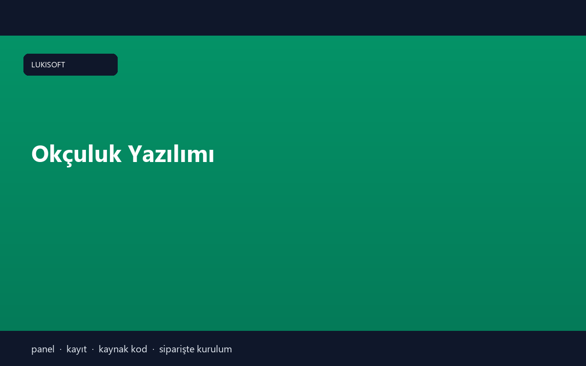 Okçuluk Yazılımı